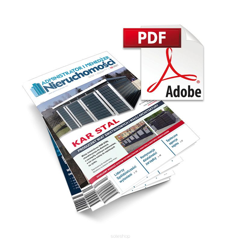 Prenumerata dwuletnia (papier+PDF) Administrator i Menedżer Nieruchomości
